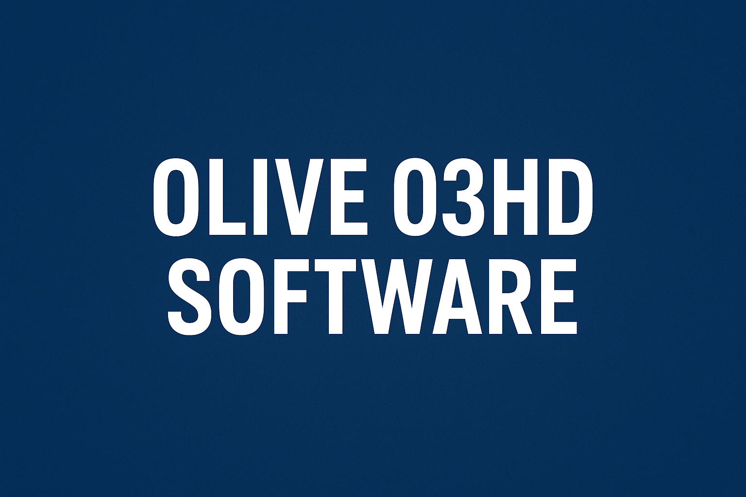 olive 03hd software