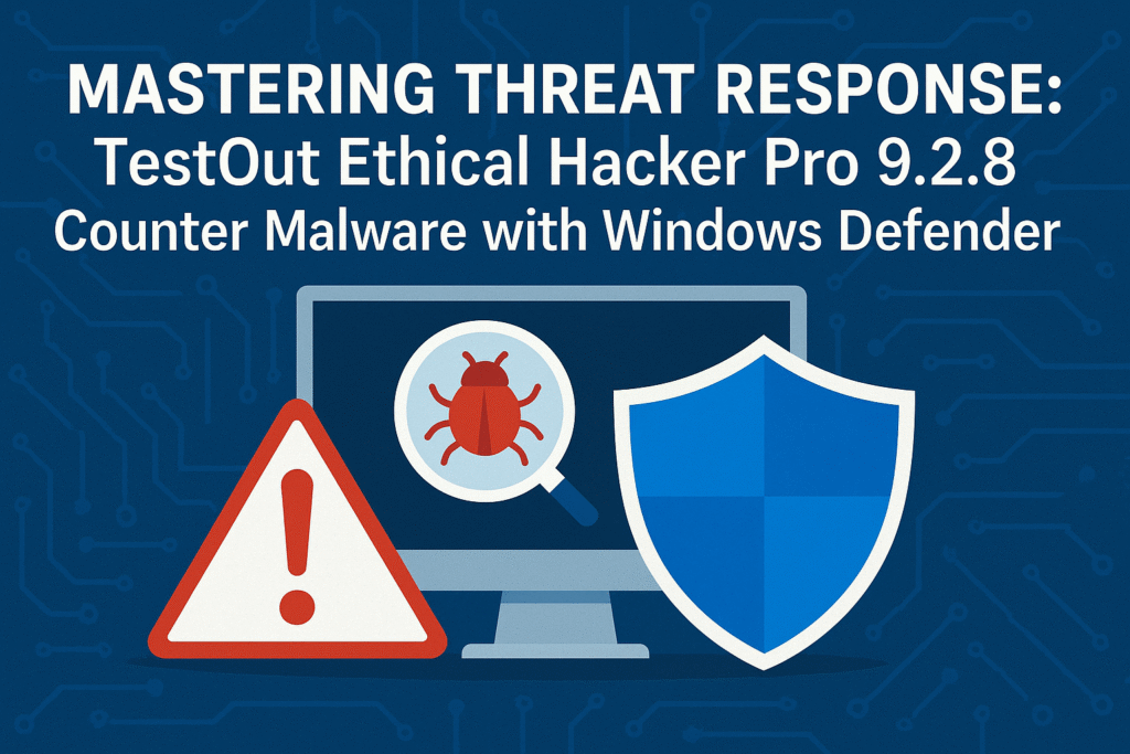 testout ethical hacker pro 9.2.8 counter malware with windows defender