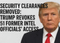 trump revokes security clearances of 51 former intelligence officials
