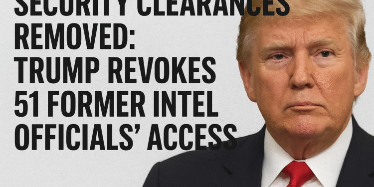 trump revokes security clearances of 51 former intelligence officials