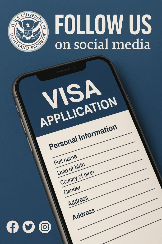 uscis social media visa application