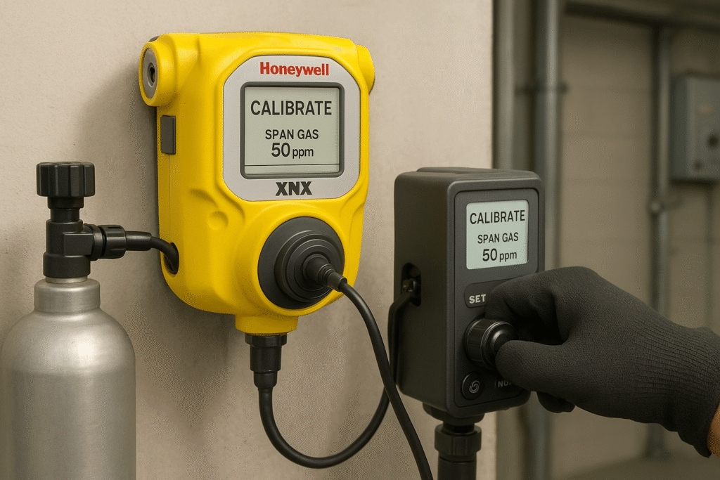 xnx honeywell analytics xnx gas detector calibration machine