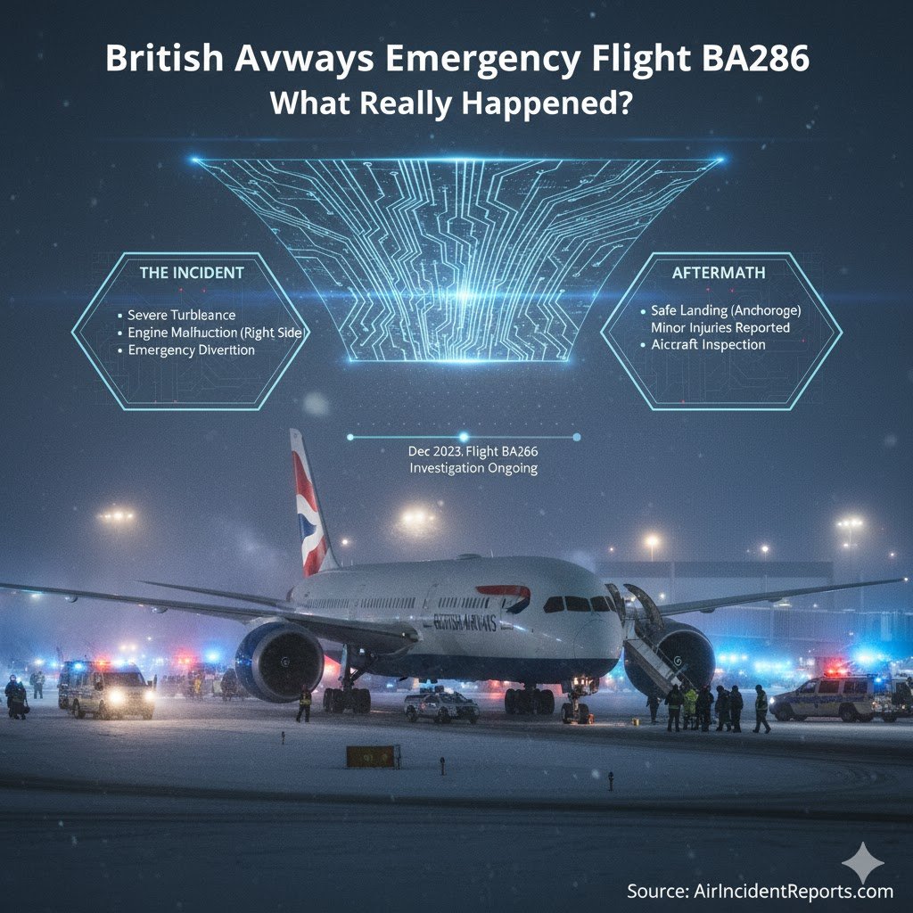 british airways emergency flight ba286​