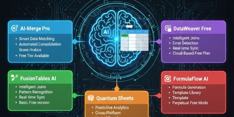 best ai spreadsheet tool for combining numbers on spreadsheets free