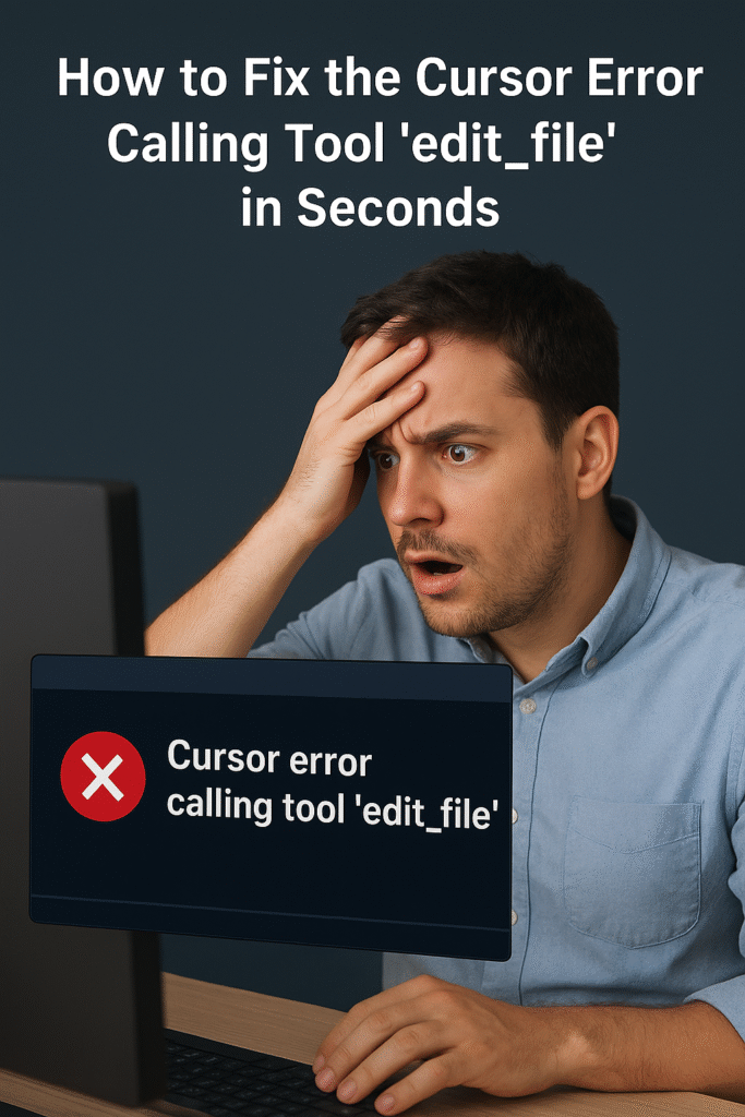 cursor error calling tool 'edit_file'.