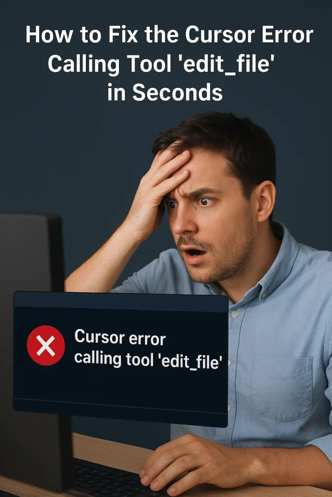 cursor error calling tool 'edit_file'.