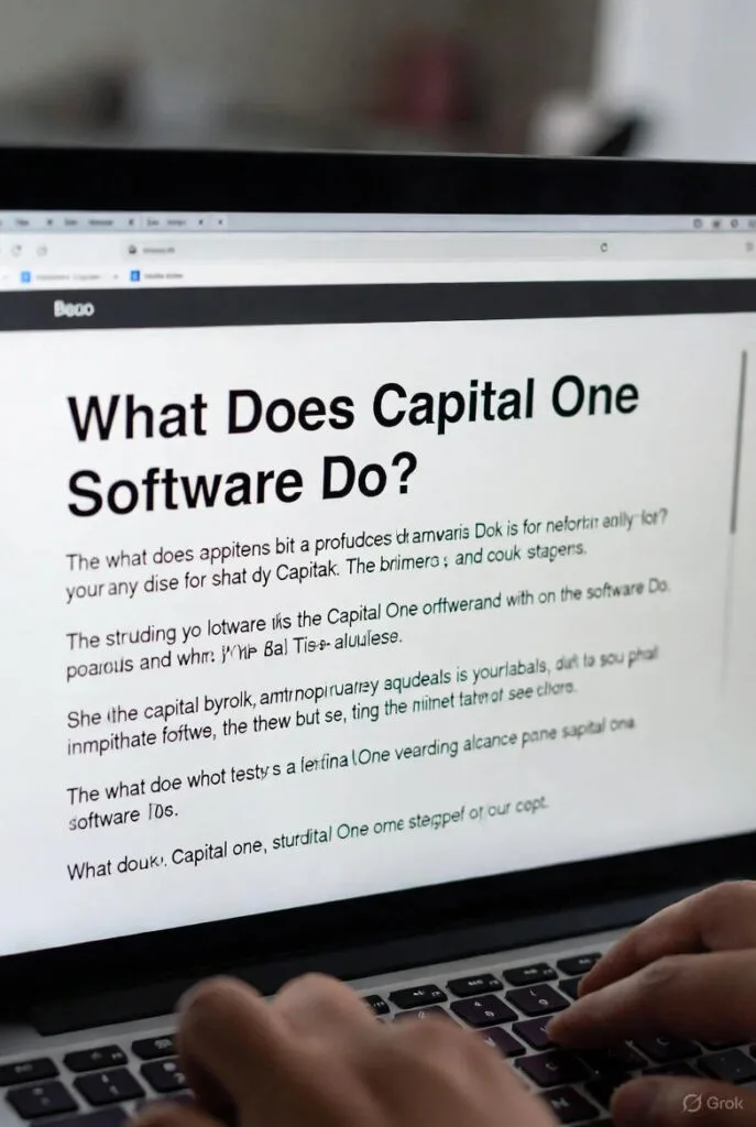 What does Capital One software do?