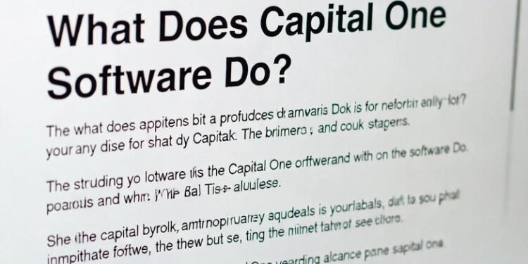 What does Capital One software do?