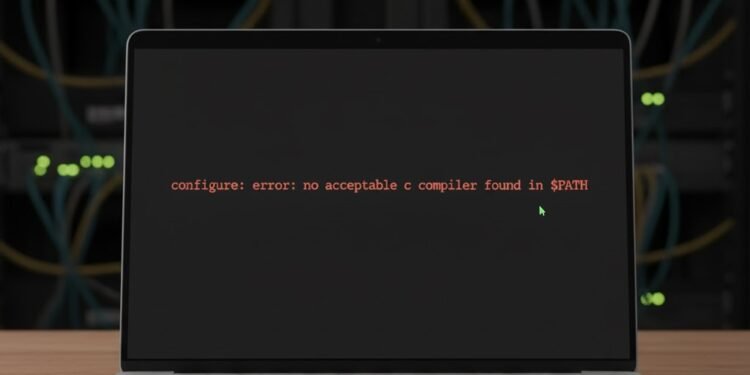 configure: error: no acceptable c compiler found in $path