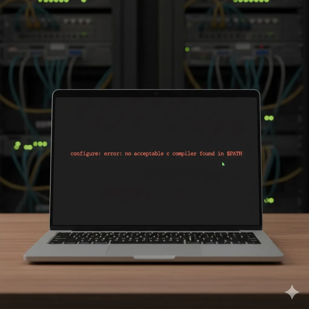 configure: error: no acceptable c compiler found in $path