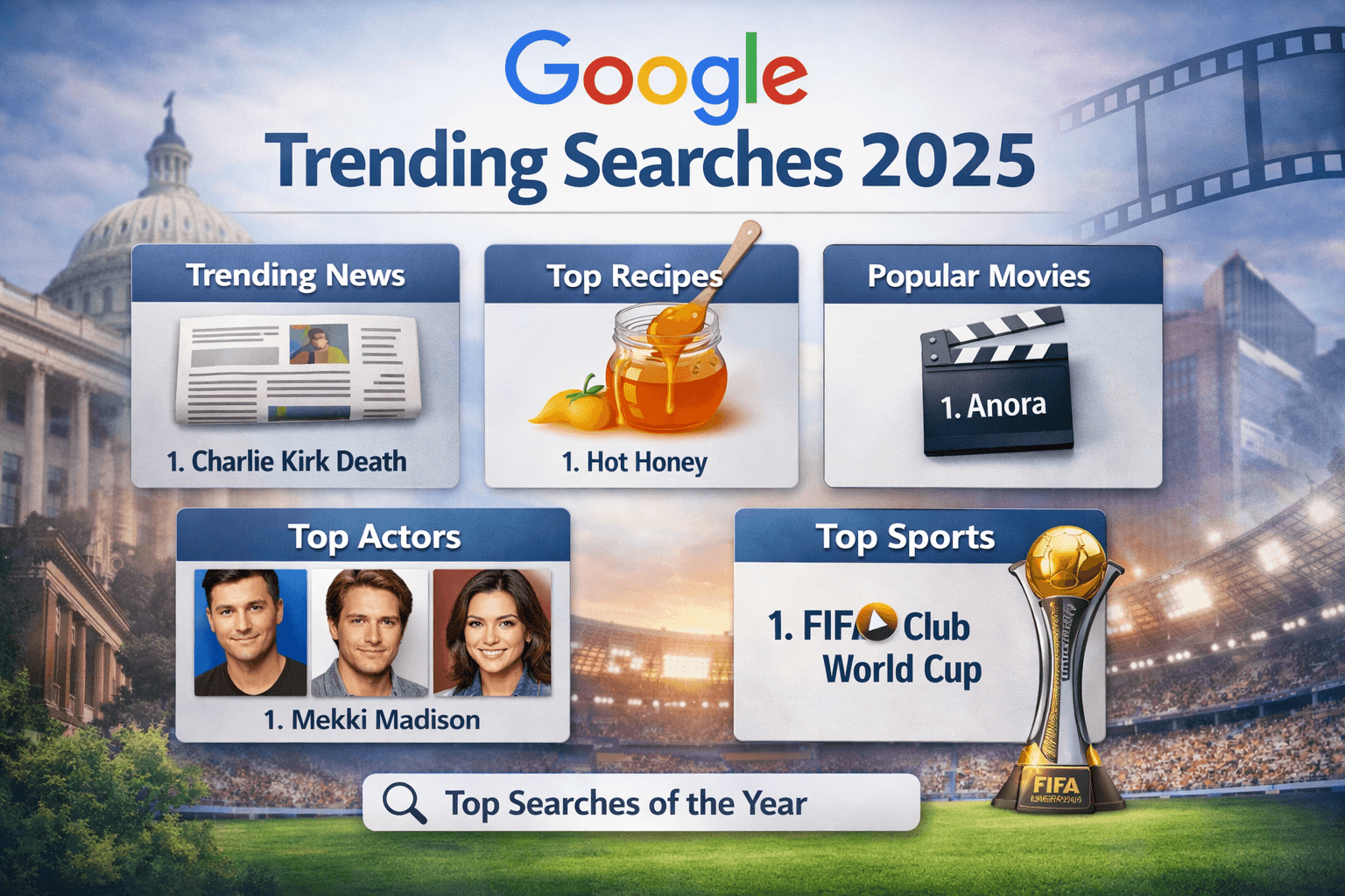 Google trending searches 2025