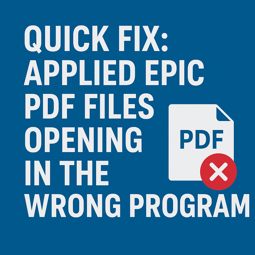 applied epic pdf opening in wrong app​