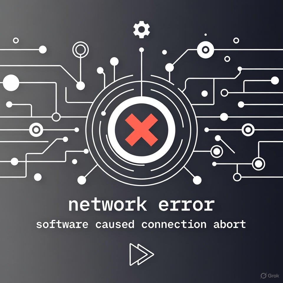 network error: software caused connection abort
